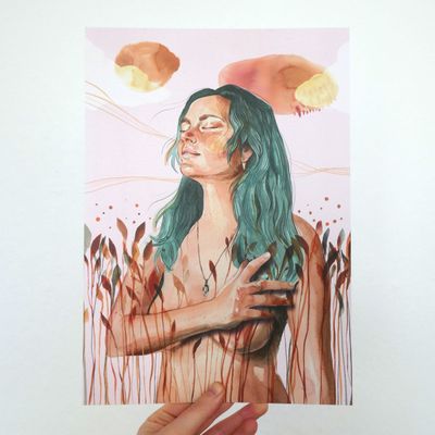 Above the Field — Art by Margreet Rijlaarsdam