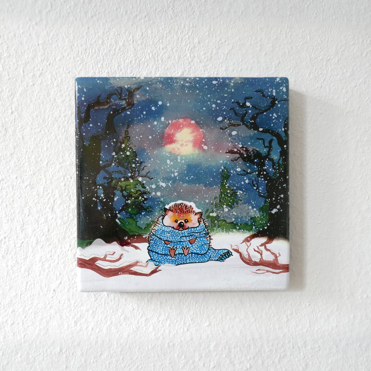 Egel - On Wood — Art by Margreet Rijlaarsdam