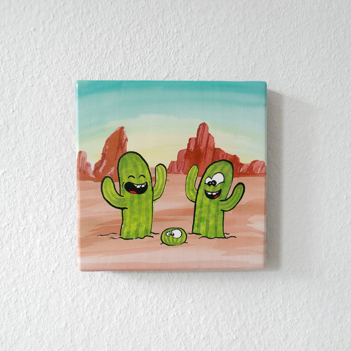 Kaktus - On Wood — Art by Margreet Rijlaarsdam